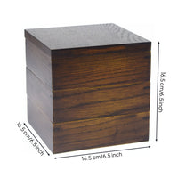 Wood Bento Box Stackable Compartment Food Container Reusable Meal Prep Container for Sushi