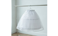 Girls Crinoline Petticoat with Lace Trim Flared Mesh Underskirt Translucent Tulle Underskirt for Girls, Parties