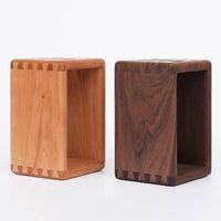 Walnut Solid Wood Kitchen Knife Rack with Dust Cover and Drainage