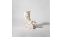 Sheep Head Vase Carved Curved Form Vase Sculptural Sculpture for Home Stylists, Mantel, Bookshelf