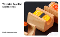 Beech Wood Sushi Holder | Smooth Polished Finish, Sushi Presentation Block, for Home Dining