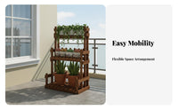 Multi-Tier plant Ladder Freestanding Plant Stand Space-Saving for Living Room