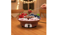 Electric Chocolate Melting Pot Two-wayVoltage Chocolate Melter Easy to Clean Fondue Pot with Tray Stylish for Hosts, Dessert Tables