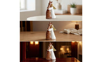 Girl and Horse Figurine Faceted Horse Figurine Giftable for Shelf, Bedside Table