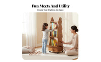 Front-Facing Book Display Space-Saving Design Rolling Book Unit for Parents
