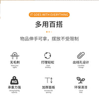 初色墙上置物架电视柜简约现代悬空小户型路由器放置实木一字隔板