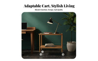 2-Tier Rolling End Table Nordic Design Serving Cart Multi-Functional for Kitchen
