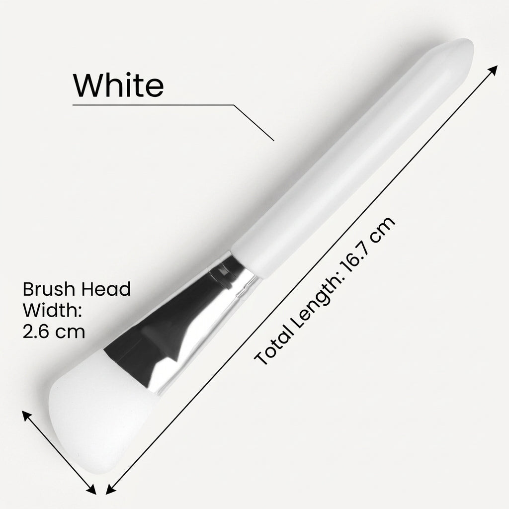 Facial Brush for Mud Masks and Skincare Treatment, Soft Cosmetic with Long Handle for, 16.7cm Length Green Makeup