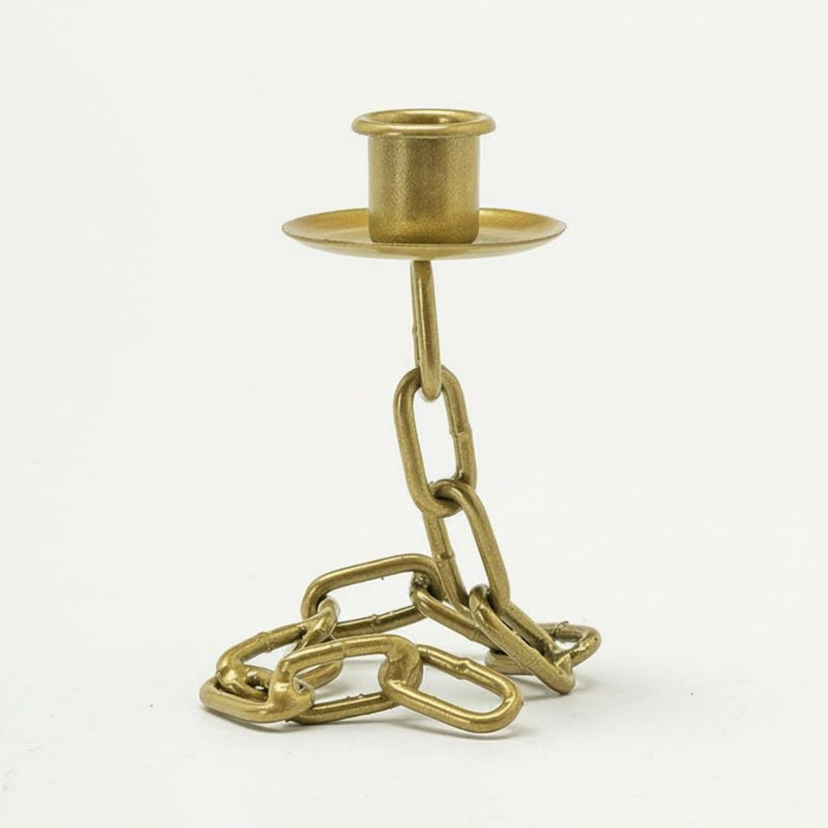 Industrial Style Candlestick Wrought Iron Art Suspended Chain Candle Holder Unique Centerpiece House Decoration for Living Room