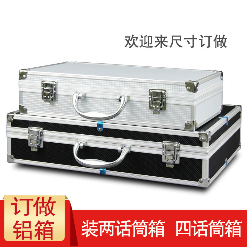 Aluminum Case for 8 Handheld Microphones with Foam Protection