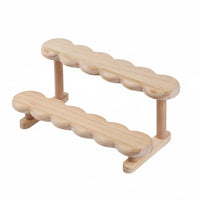 Display Rack Solid Wood Multi-Tier Wooden Plant Stand Space-Saving Desktop Rack for Windowsill, Office, Balcony