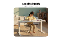 Large Desktop Height-Adjustable Study Desk and Chair Child-Safe Features Ergonomic Desk and Chair Combo Sturdy Construction children's Furniture Ample Storage for Students, Kids (3-15 years), Parents, Home Schooling, Bedroom, Playroom