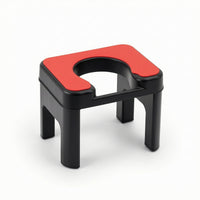 Squat-to-Sit Toilet Stool Padded Toilet Seat Stool with Pad Bathroom Aid U-Shaped Molded for Elderly