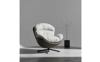 Swivel Egg Chair Soft Cushion Retro Swivel Armchair Ergonomic Design for Study