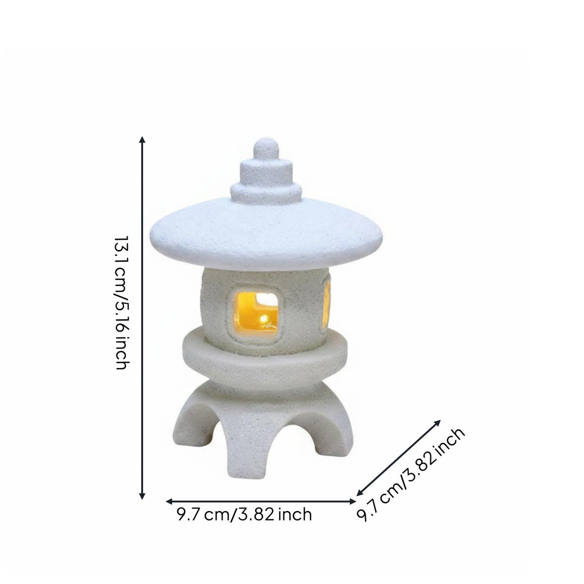 Zen Tabletop Ornament Resin Mini Pavilion Model Matte for Home Display