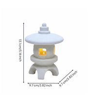 Zen Tabletop Ornament Resin Mini Pavilion Model Matte for Home Display