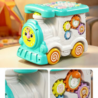 Multi-Activity Toy Train with Phone Educational Interactive Toy Train Sensory Rolling for Playroom