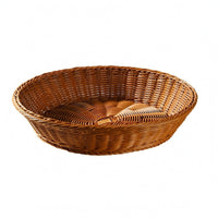 Shallow Fruit Basket Open Weave Storage Item Raised rimed