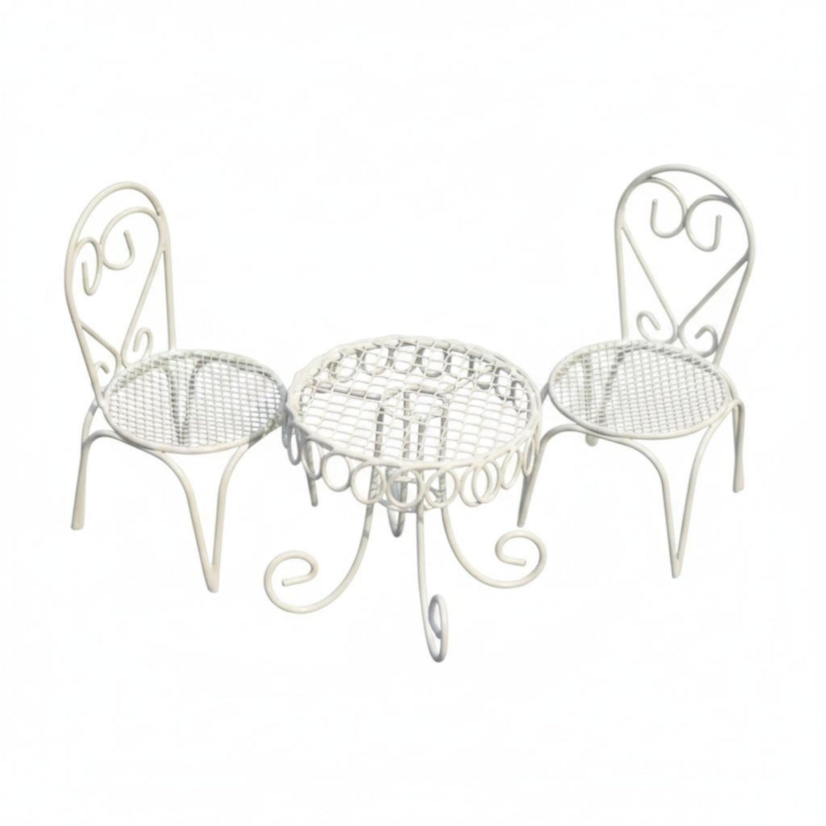 European Design 1:12 Scale Metal Furniture Highly Detailed 1:12 Scale Patio Set Realistic Appearance for Hobbyists, Collectors