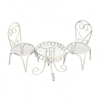 European Design 1:12 Scale Metal Furniture Highly Detailed 1:12 Scale Patio Set Realistic Appearance for Hobbyists, Collectors