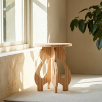 Fir Wood Stool Lightweight Fir Stool Compact for Living Room, Balcony