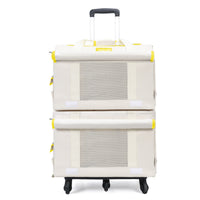 Double-Decker Pet Carrier Portable Rolling Pet Carrier Collapsible for Airport