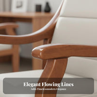 Padded Wood-Frame Armchair Sturdy and Long-Lasting Padded Reading Armchair