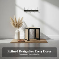Square Woven Stool artisanal Small Decorative Stool Chic Design for Homeowners