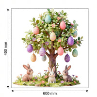 Easter Egg Window Decoration Easter Window Clings Removable PVC Sticker Sheet for Home, Window, Walls, Classroom