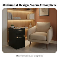 Cylindrical Storage Cabinet Multi-Functional Nightstand No Assembly Required