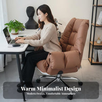 Highspine Managerial Chair Reclining Function Highspine Rolling Chair Adjustable Height Padded Armrests for Professionals