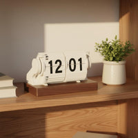 Mechanical Table Clock Minimalist Aesthetic Home Decor for Office, Bedroom