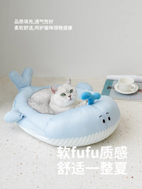 zeze鲸鱼夏季猫窝夏天降温狗窝凉感宠物冰垫可水洗猫咪冰窝冰垫床
