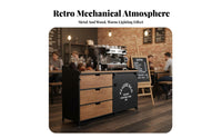 Metal and Wood Construction rustic hall table Table with Drawers Vintage Design Freestanding highlight Cabinet adaptable Sideboard Easy Assembly for Decor aficionados, Apartment Dwellers, Dining Room, Coffee Corner, Kitchen, Entryway
