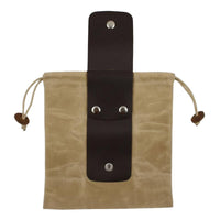 Sturdy Waxed Canvas Foraging Pouch Lightweight Foraging Pouch Drawstring Closure Fruit Picking Bag