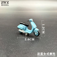 ZWZ Creator 1:64 Hand-Painted 3D Printed Figure Motorcycle Scene Accessory City Model Scene DIY