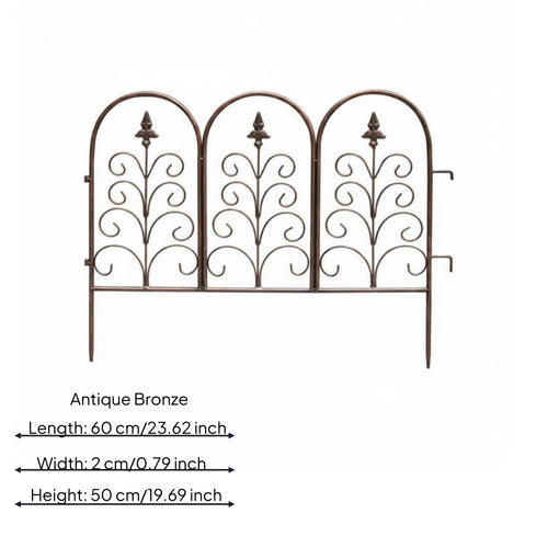 Decorative Metal Fence Panel Climbing Plant Support for Yard, Walkway, Gardeners