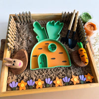 Carrot House Sand Toy Set Carrot Farm Modeling Clay Kit Biodegradable Material 3D Printed Play Shape Set for Kids, Preschool