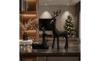 2 Pieces Resin Deer Decor Realistic Deer Figurine Cute for Vintage Cabinet