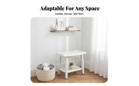2-Tier Slatted Bath Bench Quick-Draining Design 2-Tier Slatted Bench for Adults