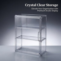 Display Cabinets with Clear Flip Lid, Shelf for Home Organization, Cases for Collectibles and Golf Ball Case