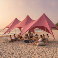 Three-Peak Canopy Tent Heavy Duty Star Canopy with Poles Tear-Resistant Large Outdoor Pavilion for Event Planners, Campers, Festivals, Camping