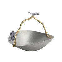 Fruit Bowl with Handle Sculptural Serving Dish Minimalist for Coffee Table