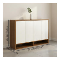 Shoe Storage Cabinet Large Capacity Shoe Organizer Entryway Cabinet Space-saving Furniture with Wood Grain Finish Suitable for Families Adults Hallway Balcony Mudroom