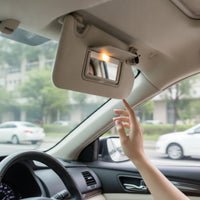 Beige Sun Visor with Mirror Replacement Car Sun Visor Compatible OE Standard for Drivers