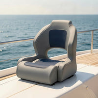 Boat Mariners Chair Foldable Seating Upholstered for Captains, Speedboats