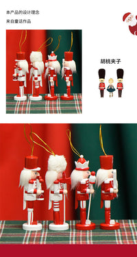 13cm Soldier Nutcracker Wooden Creative Home Decoration