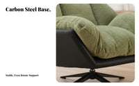 Upholstered Rotating Chairchair Luxurious Design Rotating Chairchair Modern Aesthetic Easy Assembly for Readers