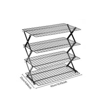 Folding Cooling Rack Sturdy Legs Multi Tier Cooling Rack Stainless Steel