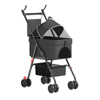 Pet Stroller with Detachable Carrier Portable for Outdoor Walks, Cats